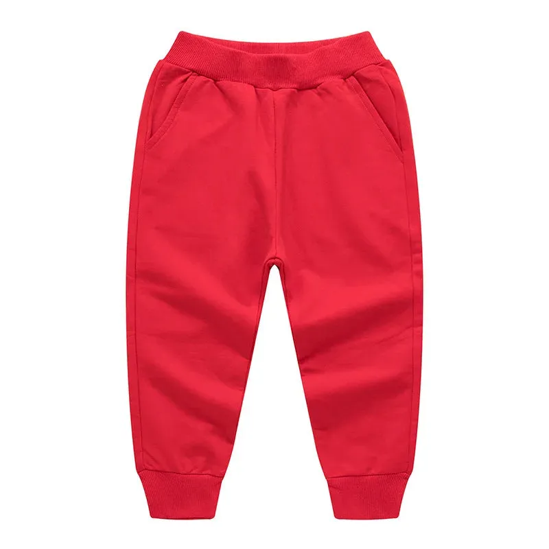 New Arrival Solid Sweatpants For Kids Fashion Loose Long Pants Jogger Trousers Boys Casual Fitness Pants Autumn Spring Clothes