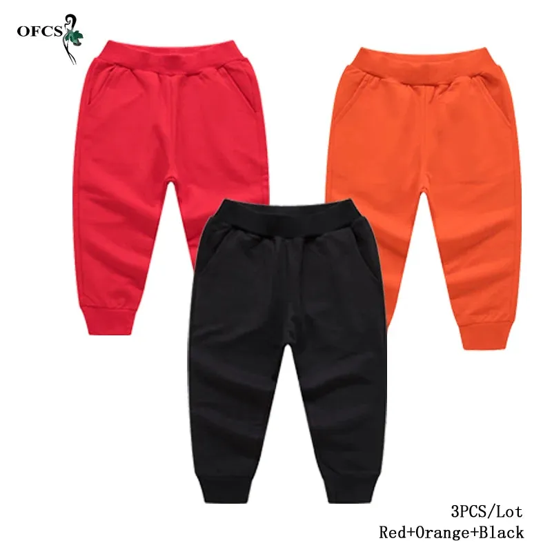 New Arrival Solid Sweatpants For Kids Fashion Loose Long Pants Jogger Trousers Boys Casual Fitness Pants Autumn Spring Clothes