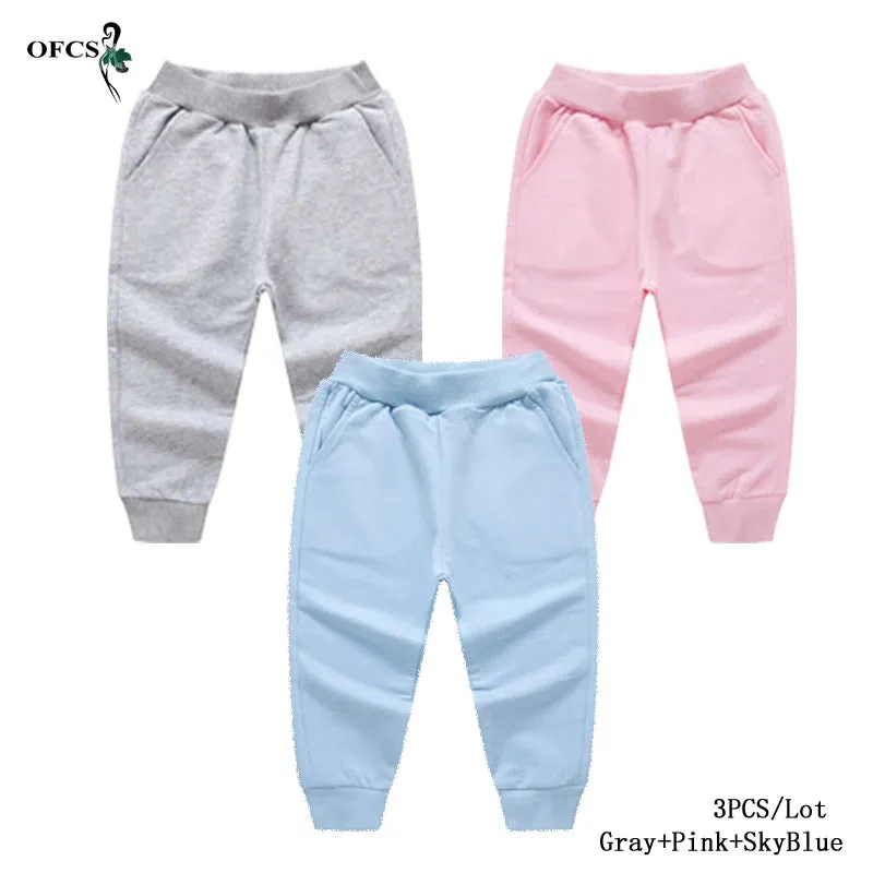 New Arrival Solid Sweatpants For Kids Fashion Loose Long Pants Jogger Trousers Boys Casual Fitness Pants Autumn Spring Clothes