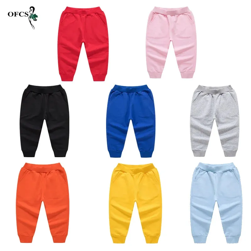 New Arrival Solid Sweatpants For Kids Fashion Loose Long Pants Jogger Trousers Boys Casual Fitness Pants Autumn Spring Clothes