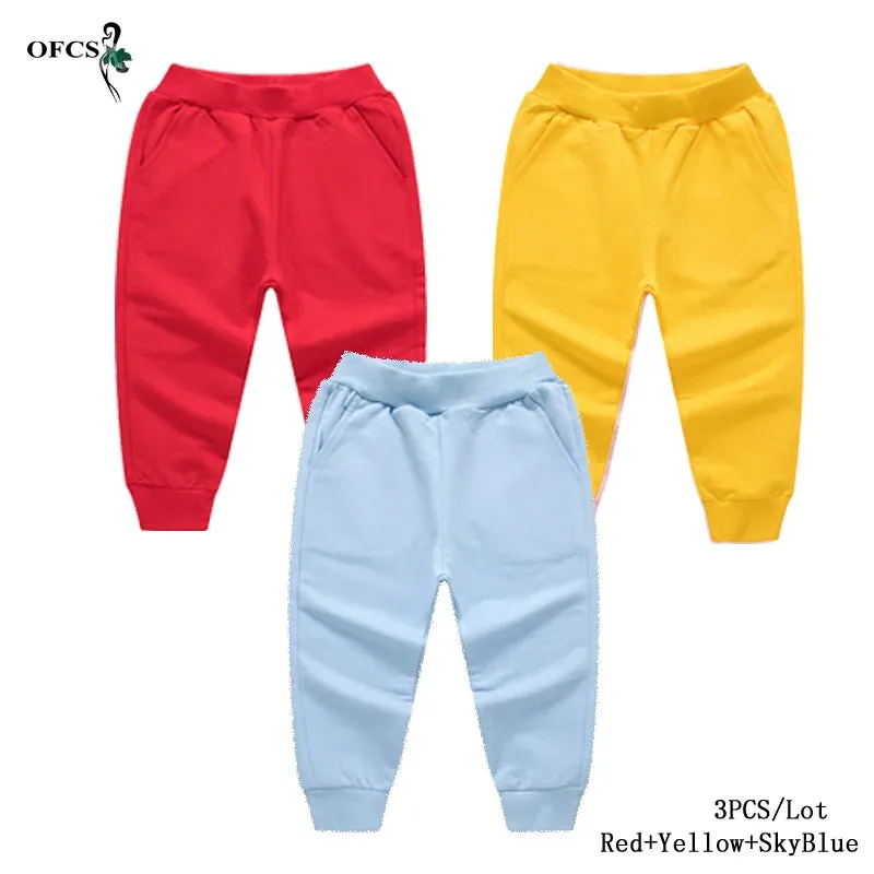 New Arrival Solid Sweatpants For Kids Fashion Loose Long Pants Jogger Trousers Boys Casual Fitness Pants Autumn Spring Clothes