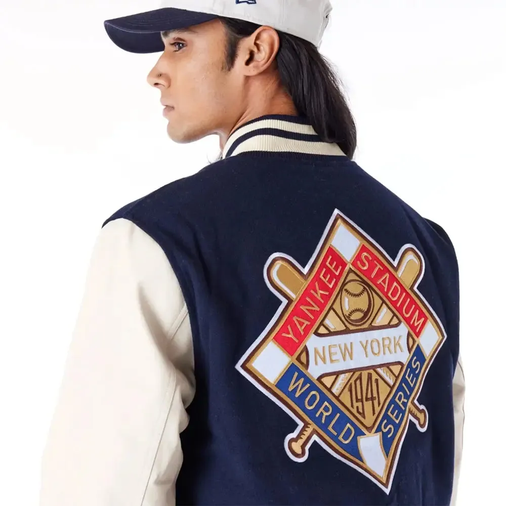 New York Yankees Mlb Patch Navy Varsity Jacket