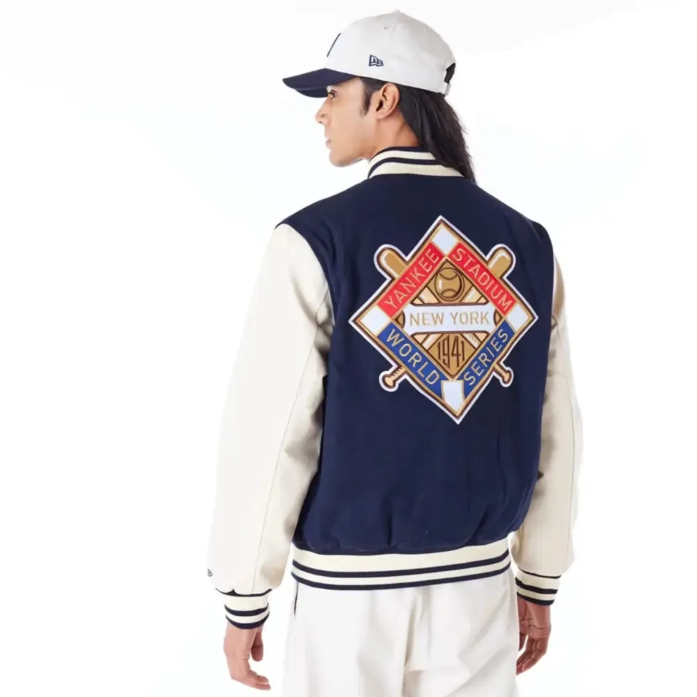 New York Yankees Mlb Patch Navy Varsity Jacket