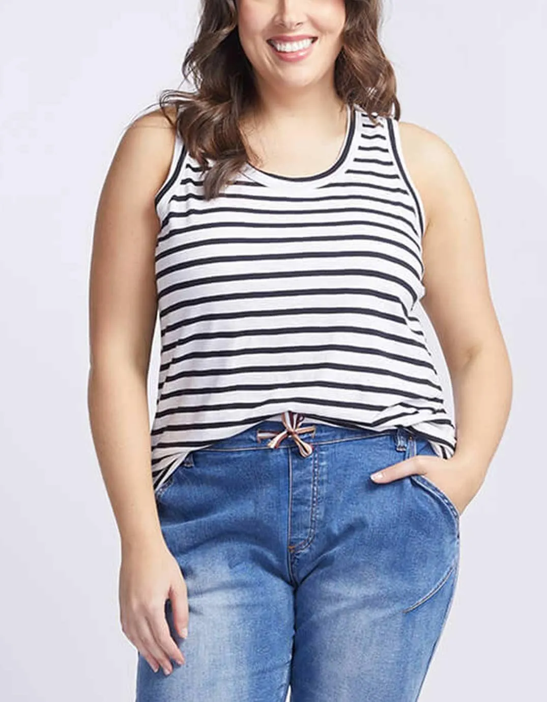 Original Tank - Black/White Stripe