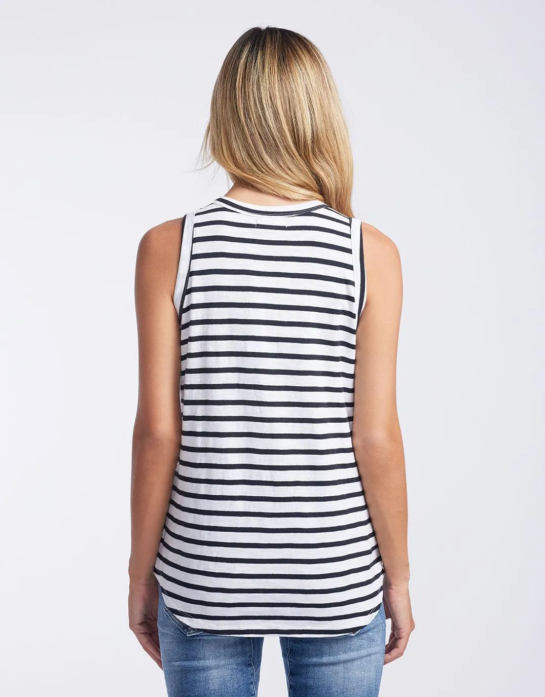 Original Tank - Black/White Stripe