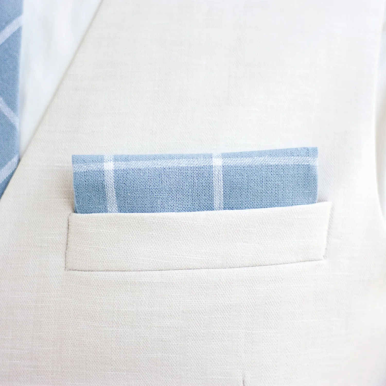 Sailor Bow Clip Or Headband / Chambray Linen Window Pane