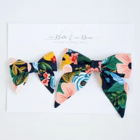 Sailor Bow Clip Or Headband / Garden Party In Navy