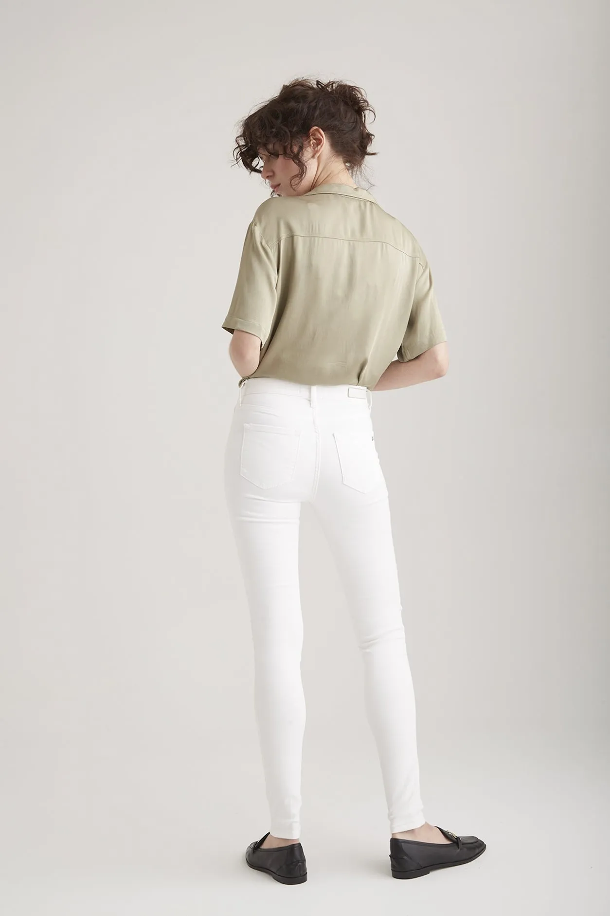 Sophia High Waist Reshape 5 Pocket Jeans White