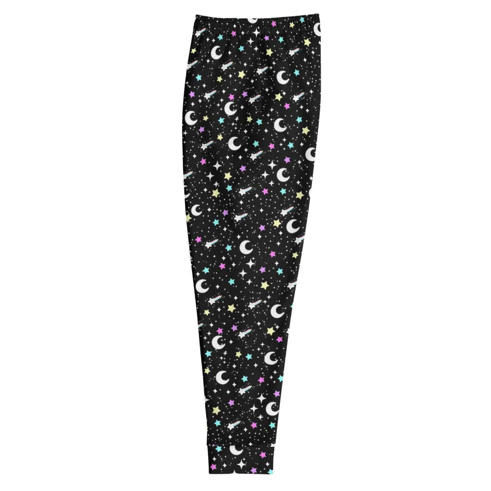 Starry Glitter Black Men's Joggers