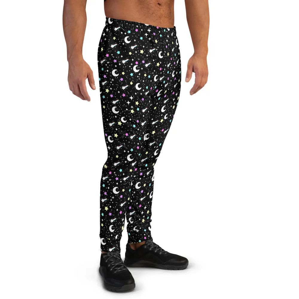 Starry Glitter Black Men's Joggers