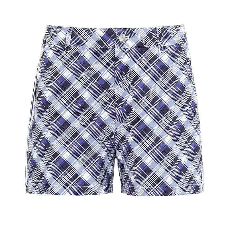 SVG Golf Plaid Print Shorts