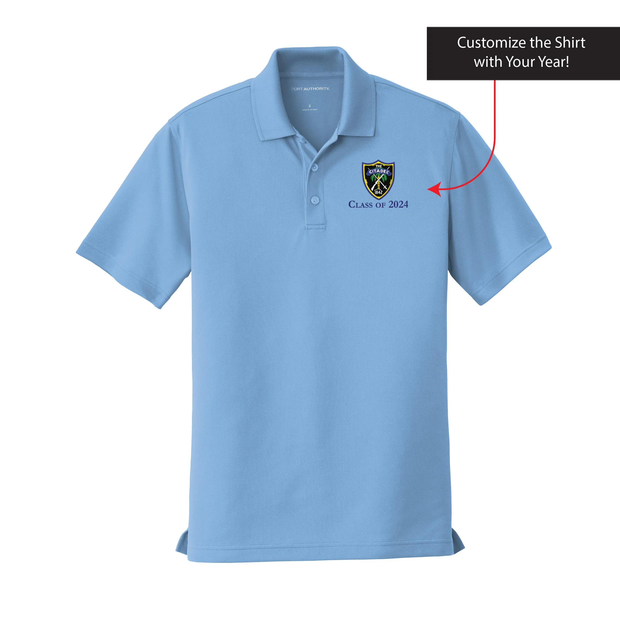 The Citadel, Shield, Customizable (Your Year), UV Micro-Mesh Polo Shirt