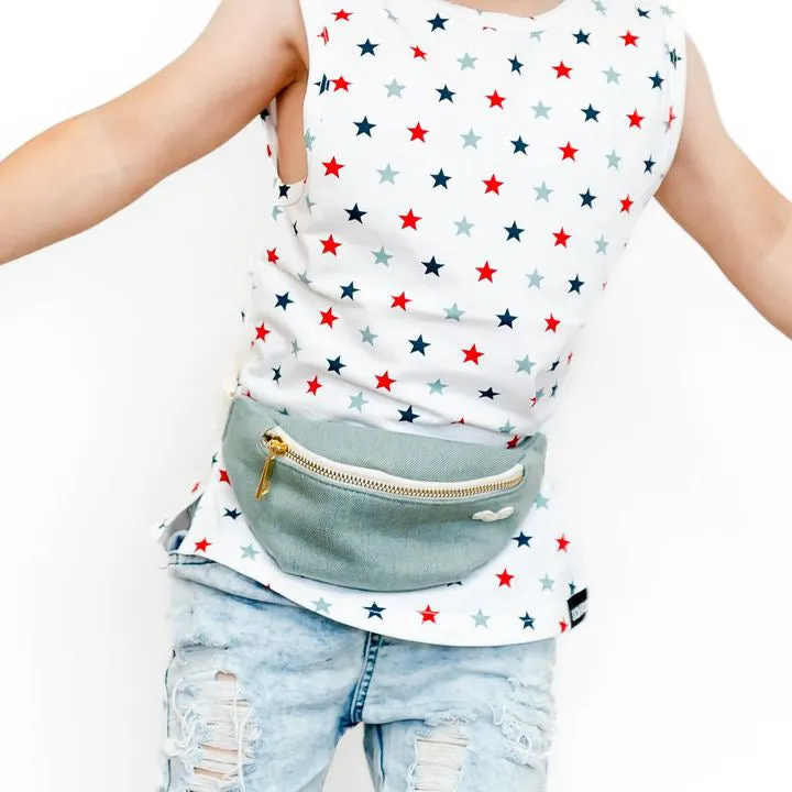 The Park Bag- Kids Denim Fanny Bag