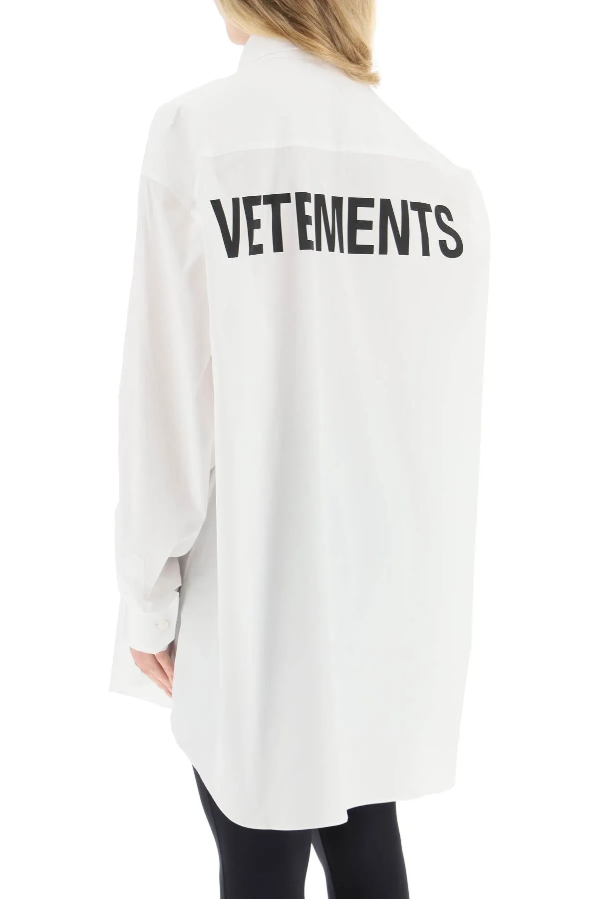 Vetements oversized shirt with back logo